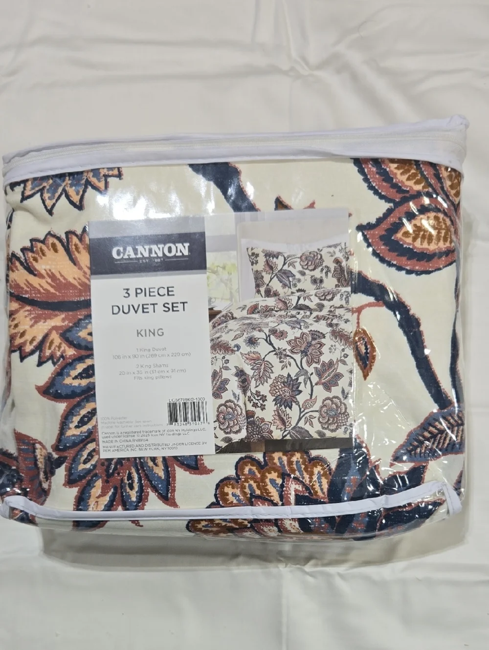 Cannon Chloe Jacobean Duvet Cover Set with Shams